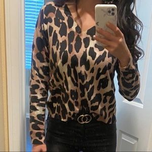 VICI Long Sleeve Animal Print Sweater